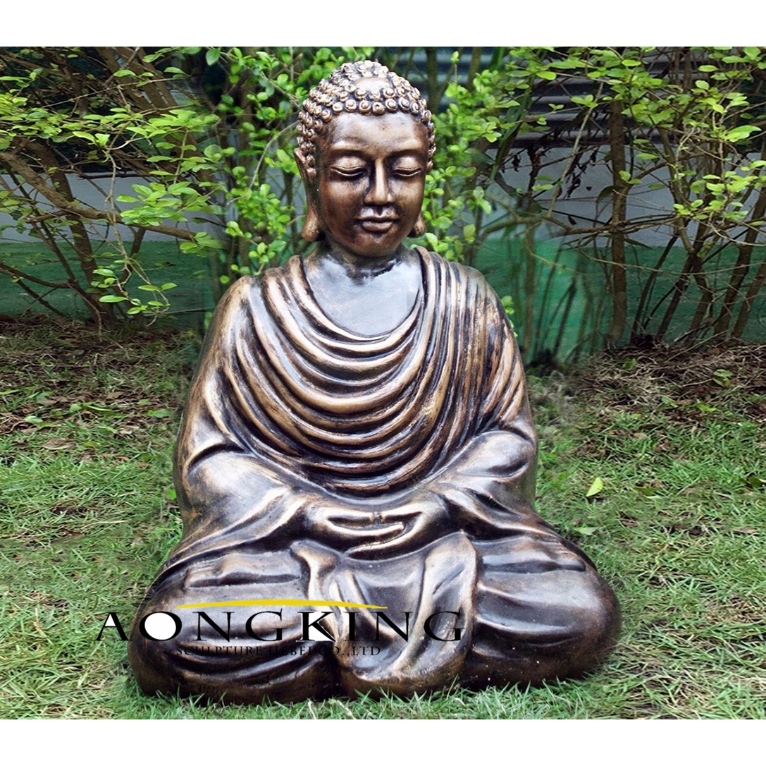 Bronze buddha sculpture sitting for sale