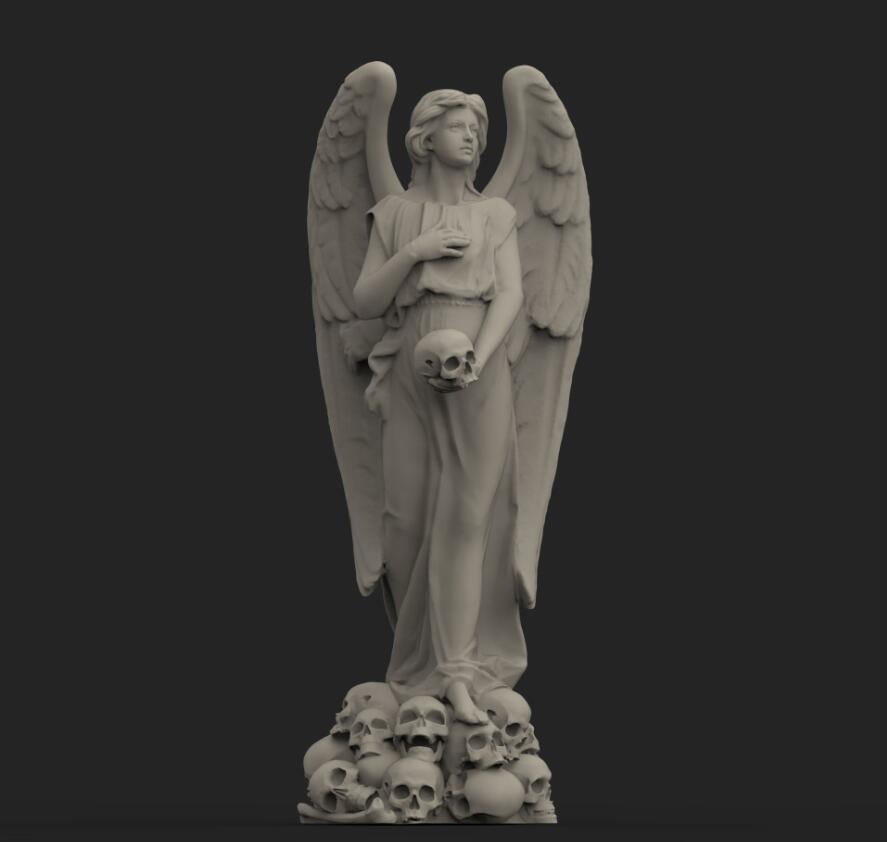 Cemetery angel sculpture