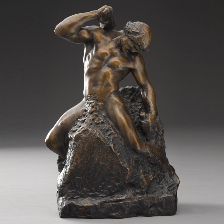 Life man bronze sculpture