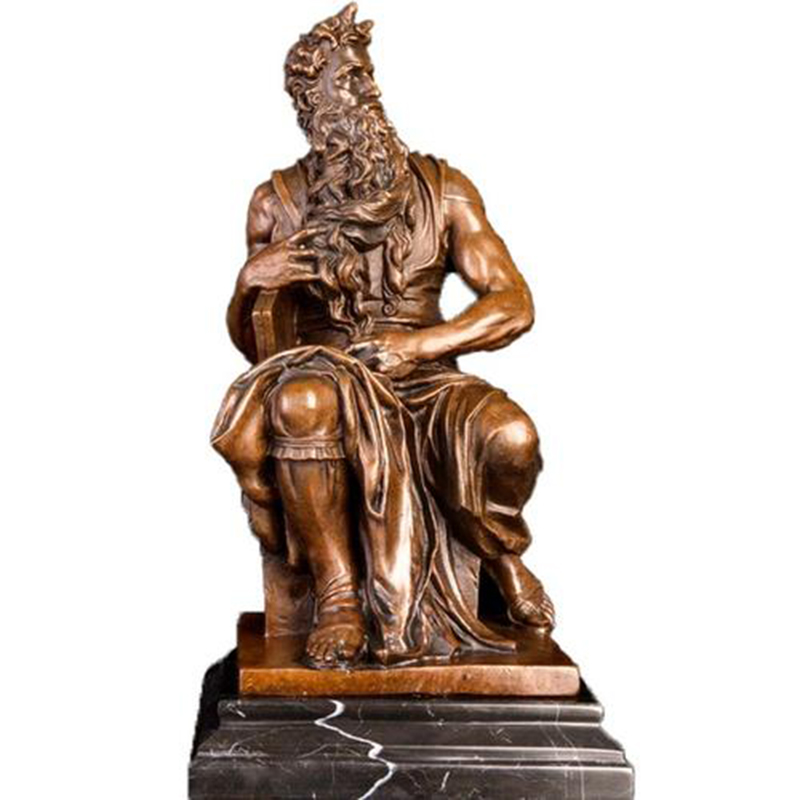 Moses bronze sculpture