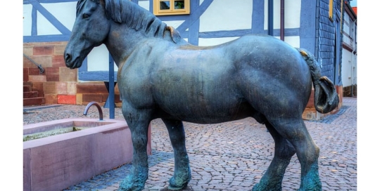Bronze horse artwork
