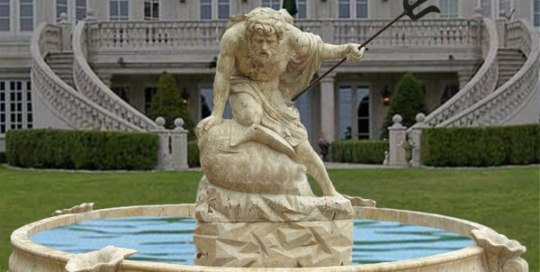 Statuary fountain poseidon statue