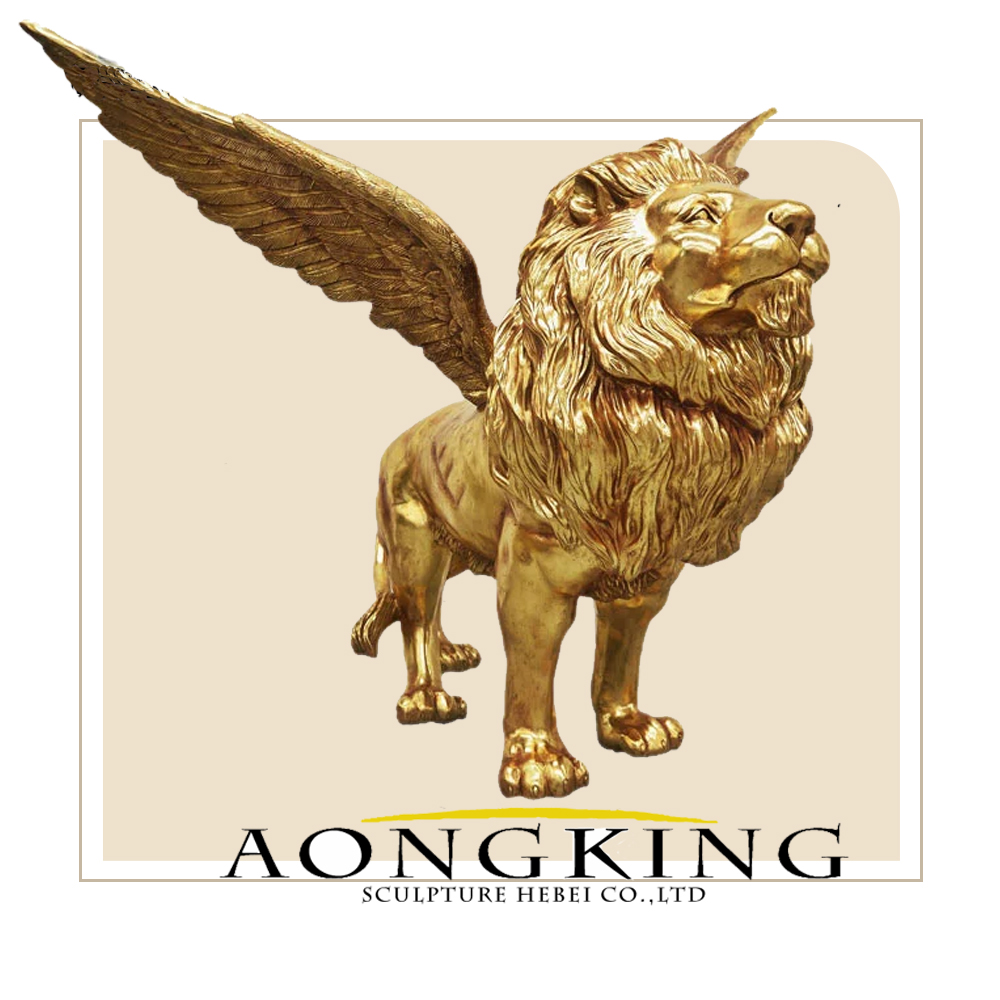 winged lions bronze