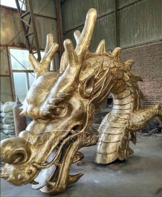 Ancient chinese dragon sculpture