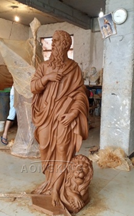 Bronze saint mark statue