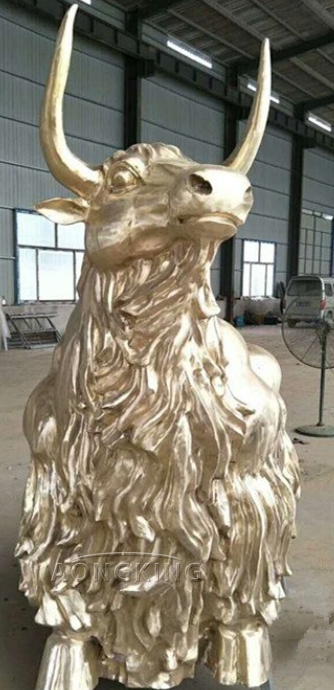 Bronze yak statue