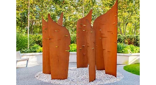 Decor corten steel sculpture