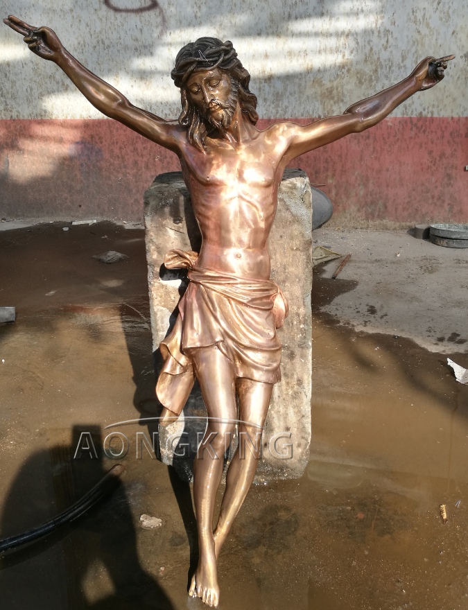 Jesus brass statue