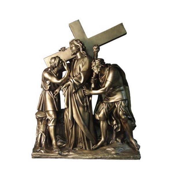 Jesus is given the cross