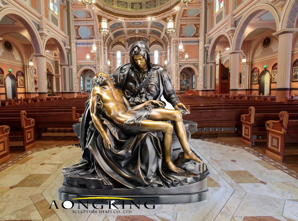 Large bronze michelangelo statue