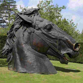 Large size horse head bronze