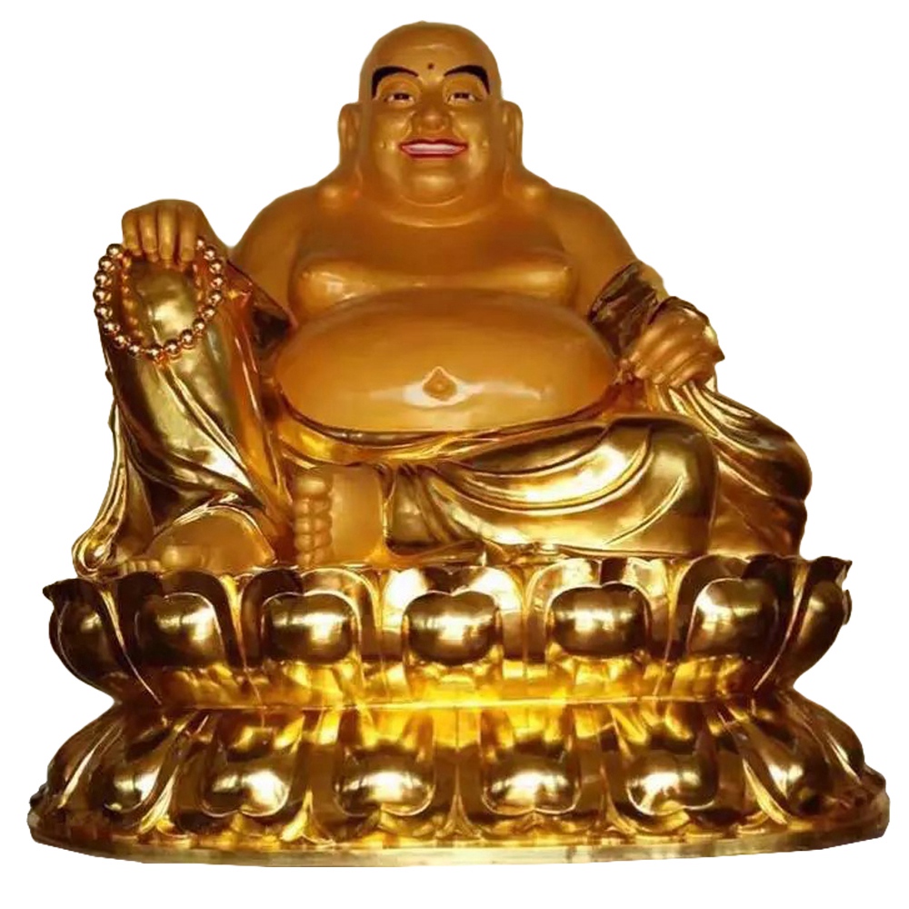 Buddha laughing golden