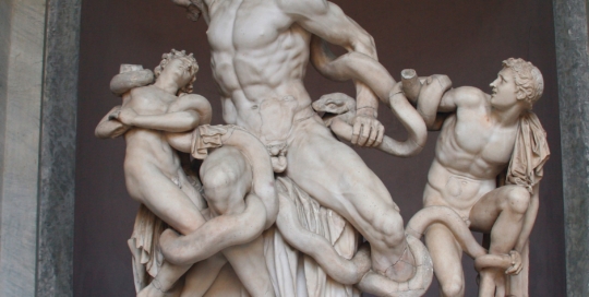 Muscular greek god statues