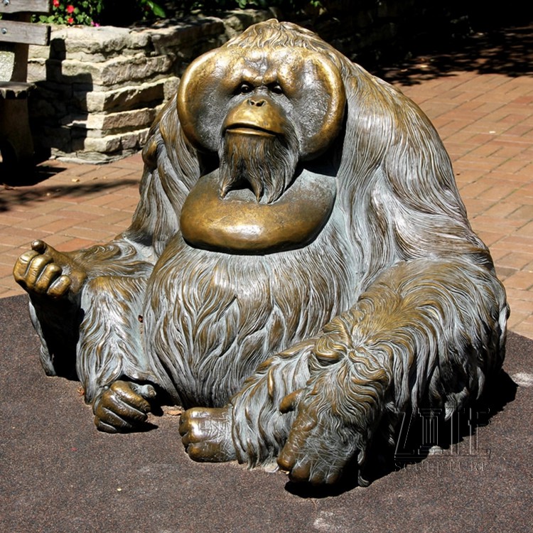 Old gorilla sculpture