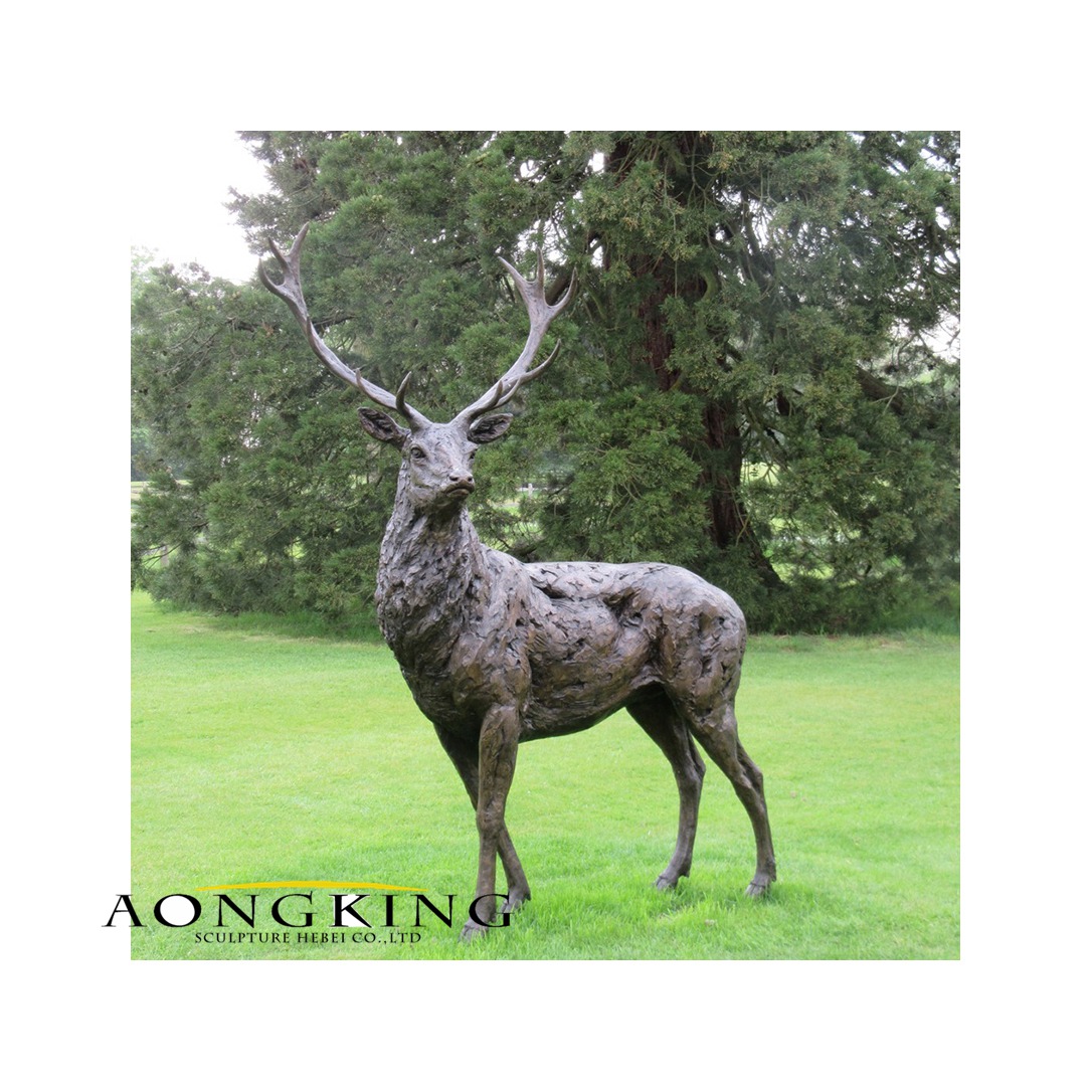 Red deer stag sculpture