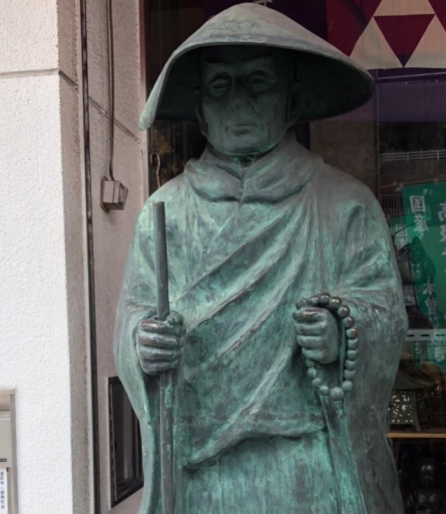 Standing Bronze Monk Sculpture