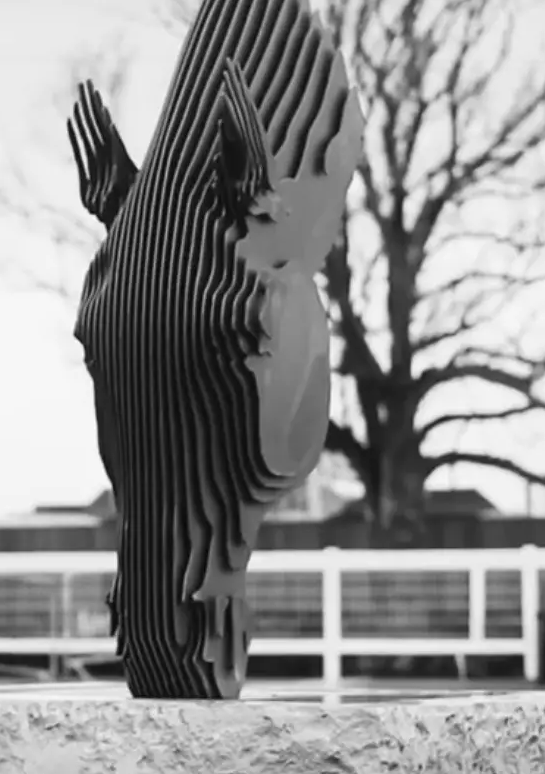 decoration stainless steel horse head sculpture