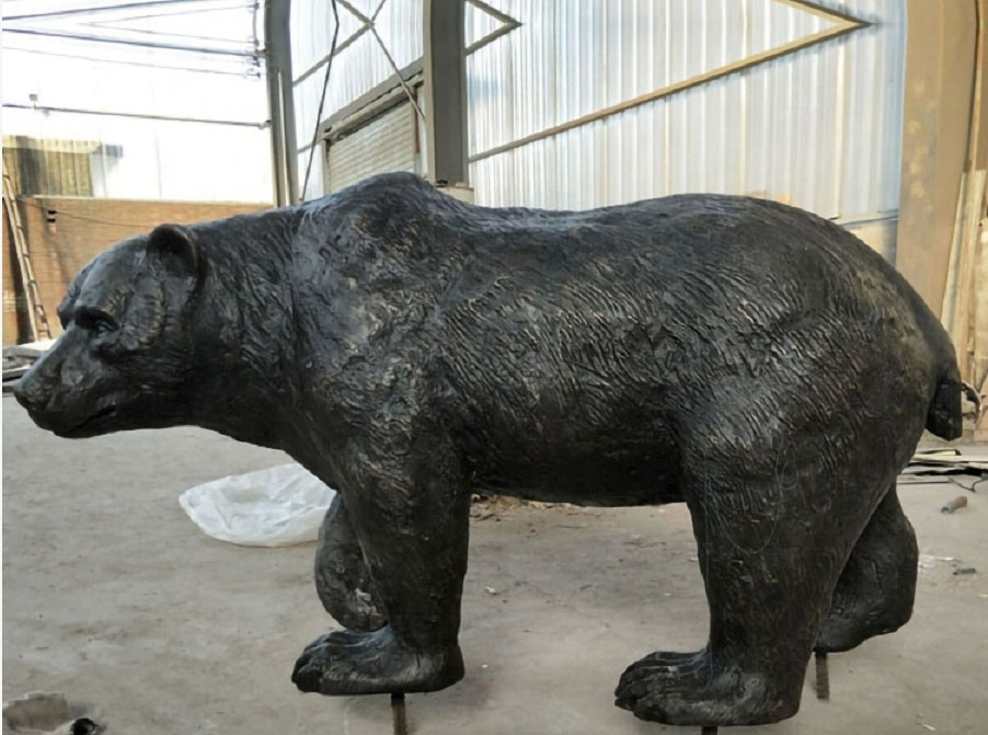 finished bear statue