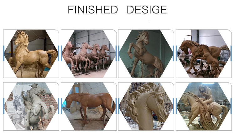 Bronze horse sculptures, finished horse clay model from Aongking