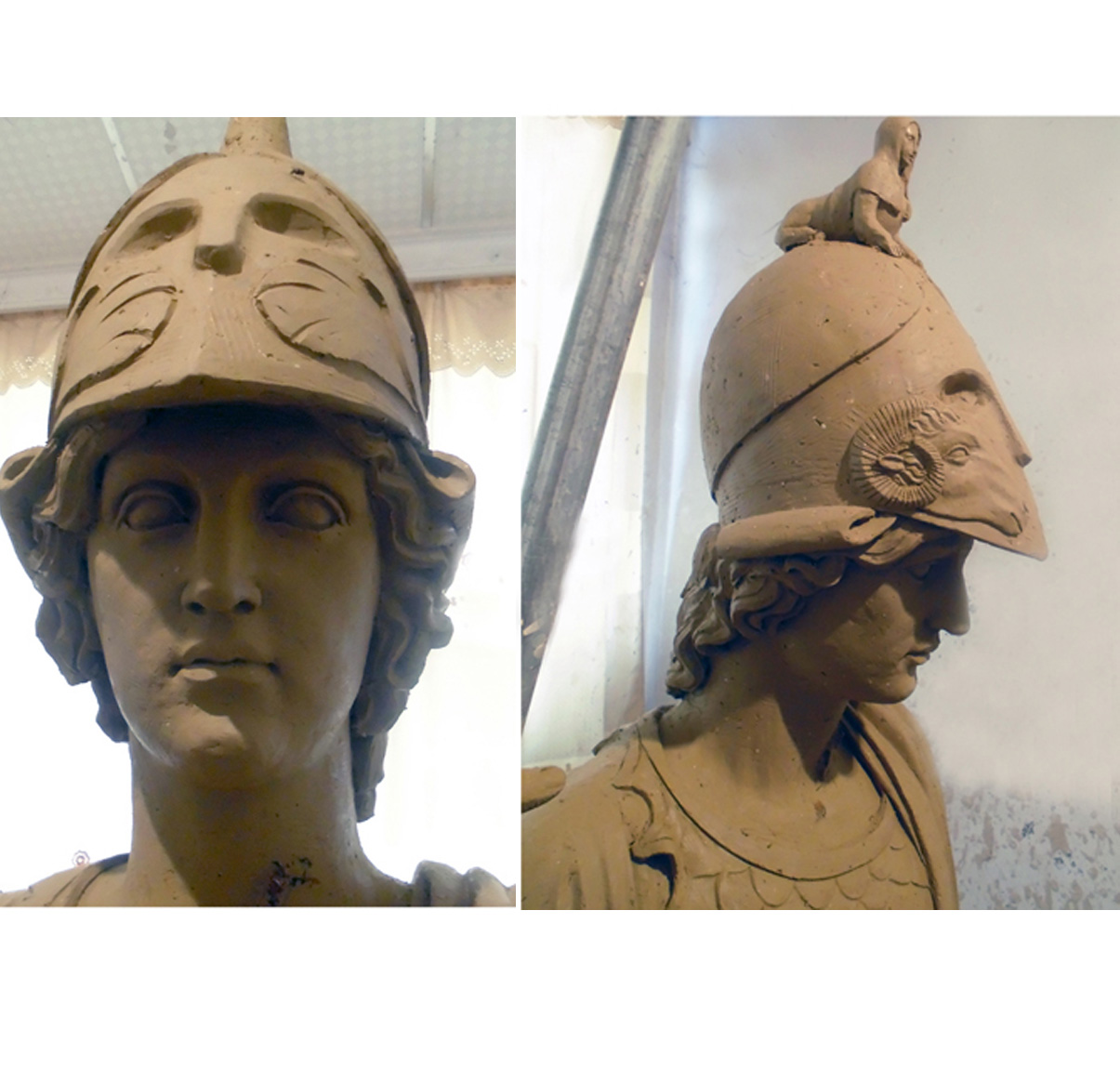 Athena sculpture from details