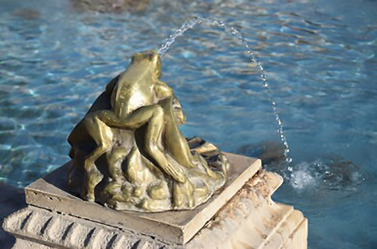 Bronze Frog Fountain