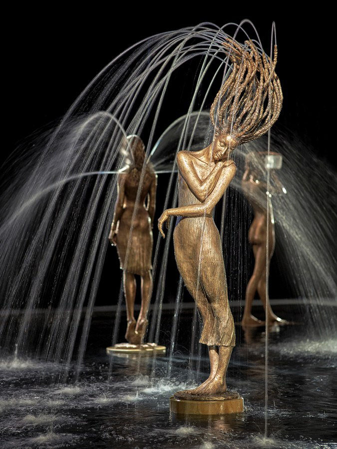 Bronze Hair Figure Fountain