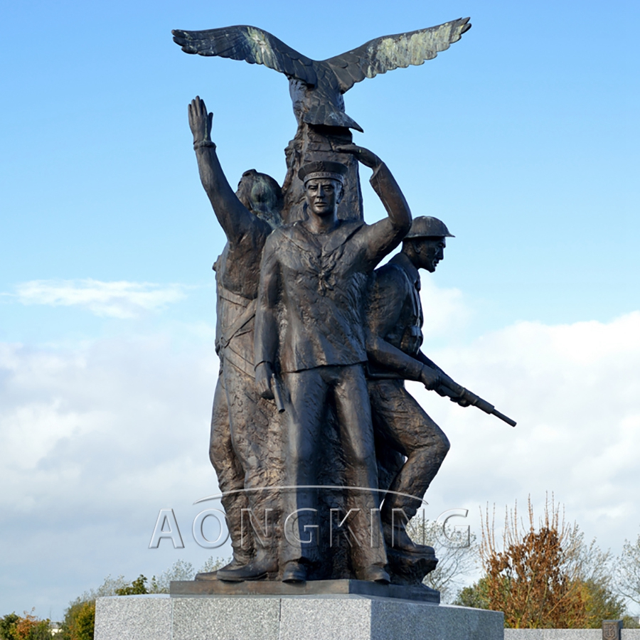 Bronze soldiers statue
