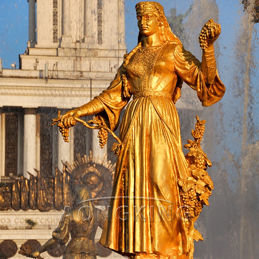 Religions bronze golden statue