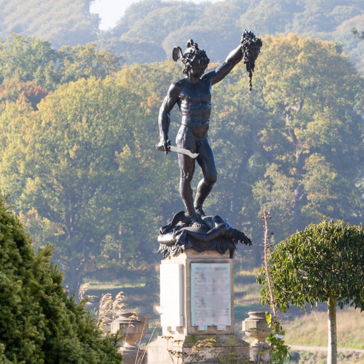 Ancient sculpture - Greek Hero Standing Famous Outdoor Perseus Bronze