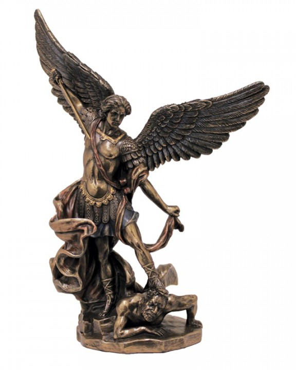 St Michael the archangel bronze statue
