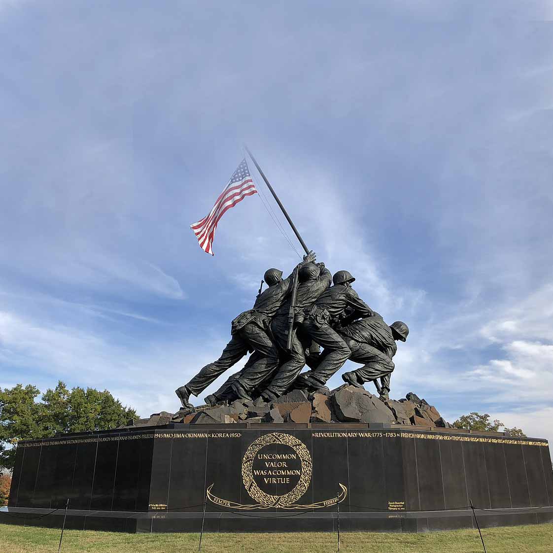 US Marine Corps War Memorial bronze