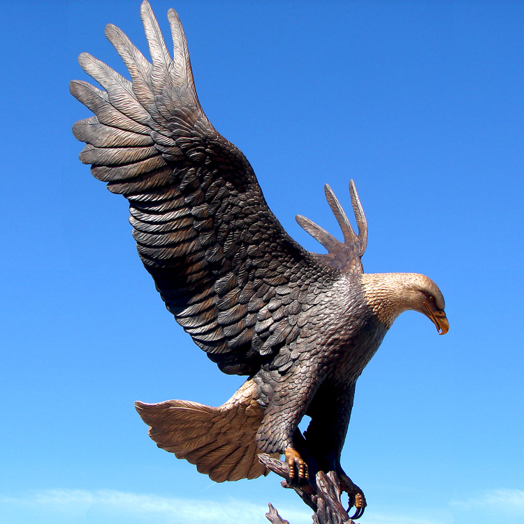 bronze eagle statue