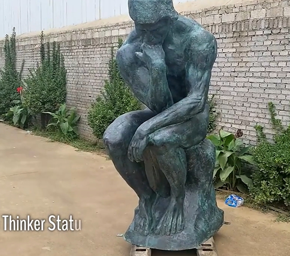 bronze thinking sculpture