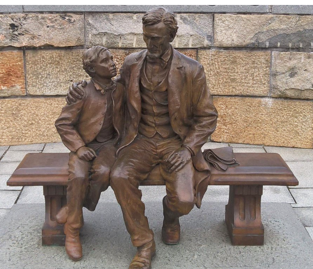 david frech sculptor Lincoln With KID