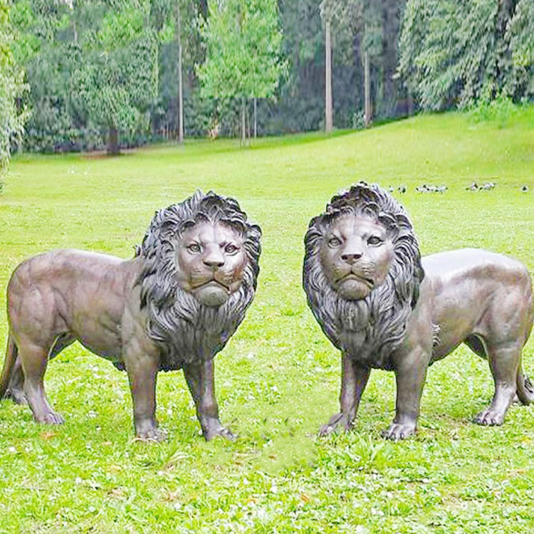 lion standing sculptures