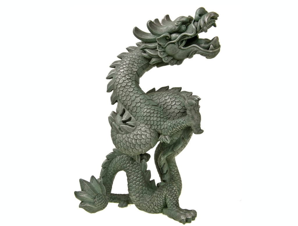 metal dragon sculpture