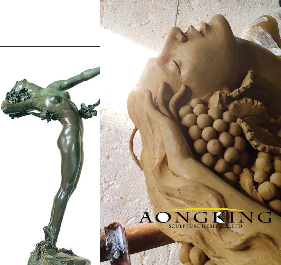 Aongking finished clay face of The Vine Statue