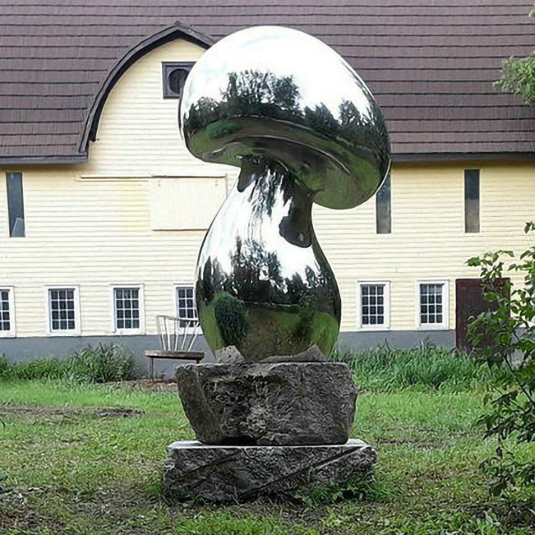 stainless steel large mushroom art