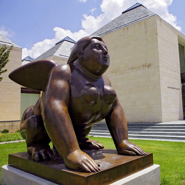 the winged Botero statue outdoor