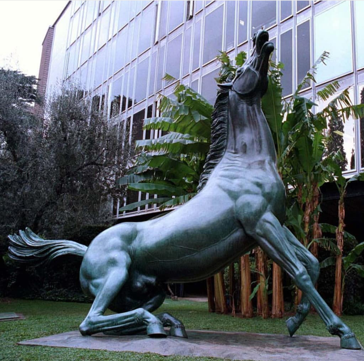 Famous Dying Horse Bronze Sculpture by Francesco Messina