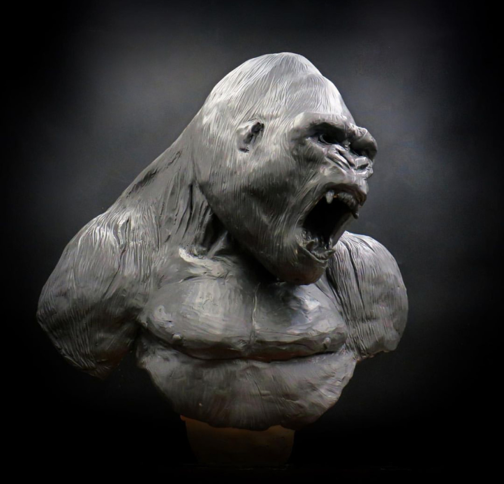 New Design Gorilla Animal Head Bronze Statue