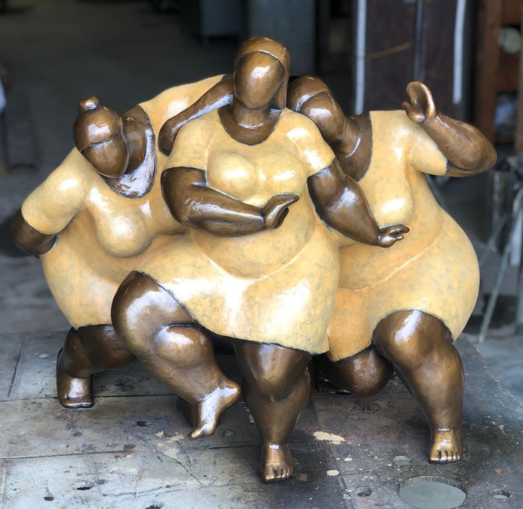 Creative Woman Nnamdi Okonkwo Friendship Bronze Sculptures