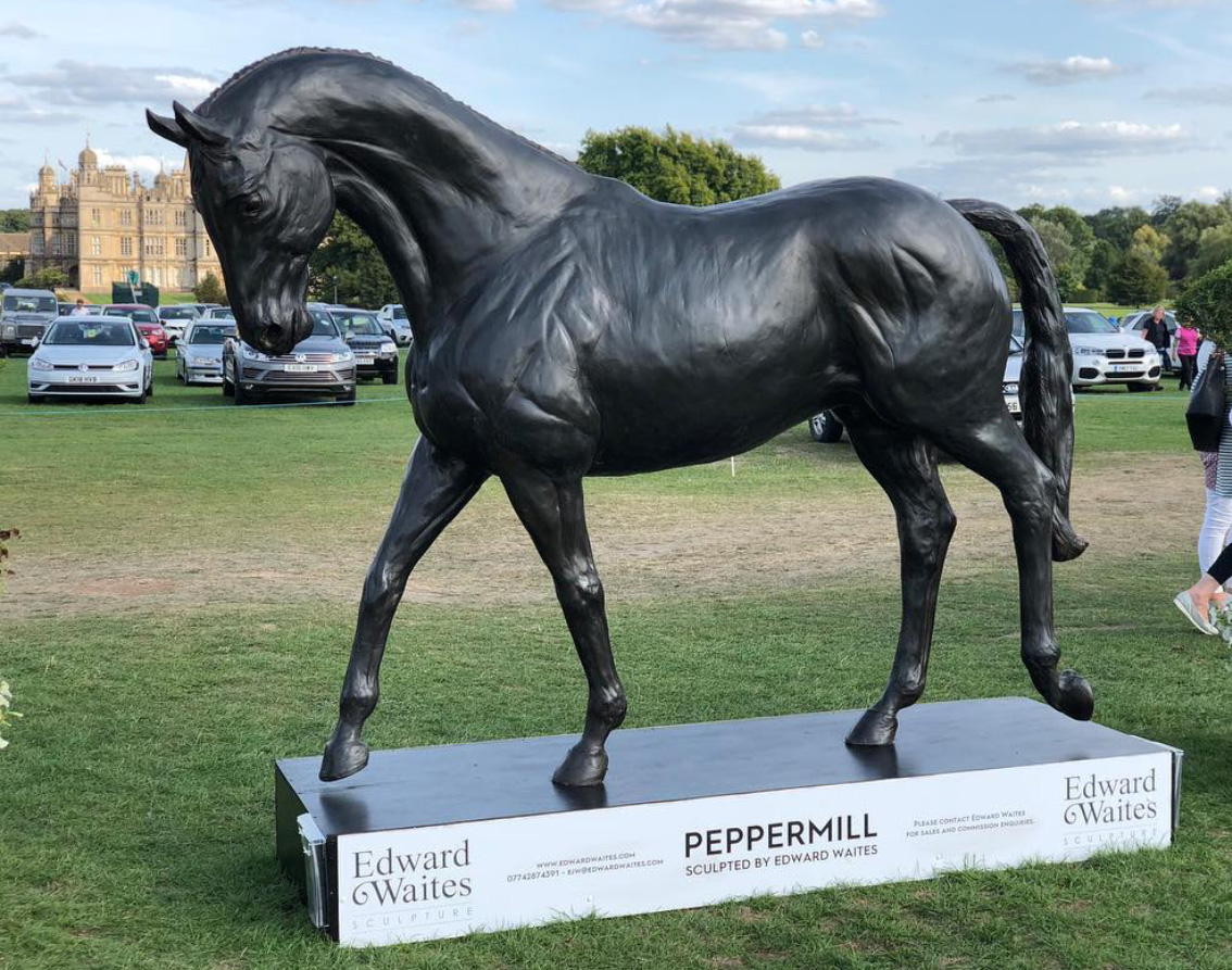 Large life size horse sculpture