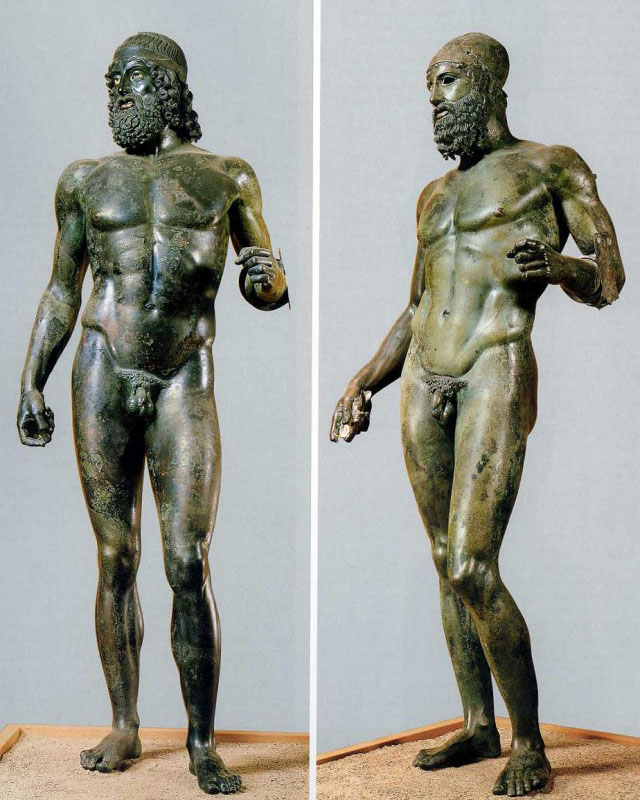 Life size bronze Riace warriors sculpture
