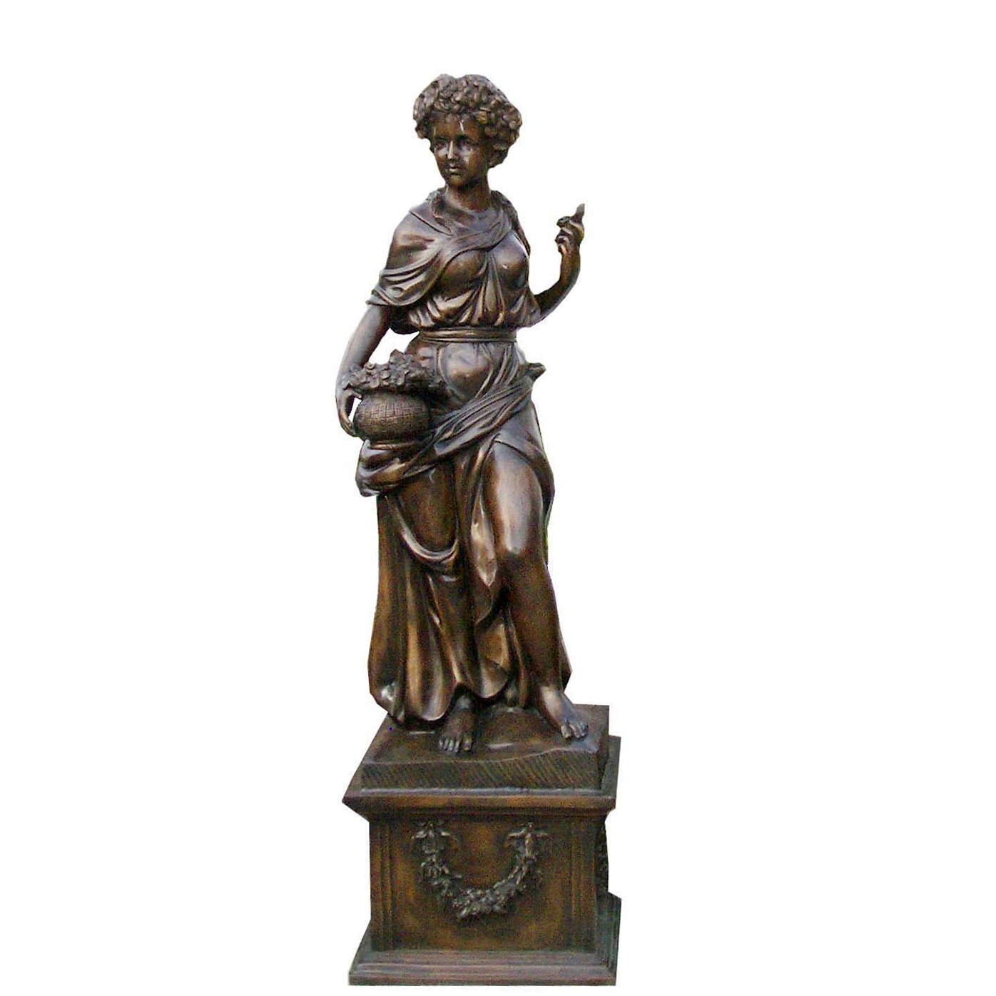 The bronze summer lady Season sculpture