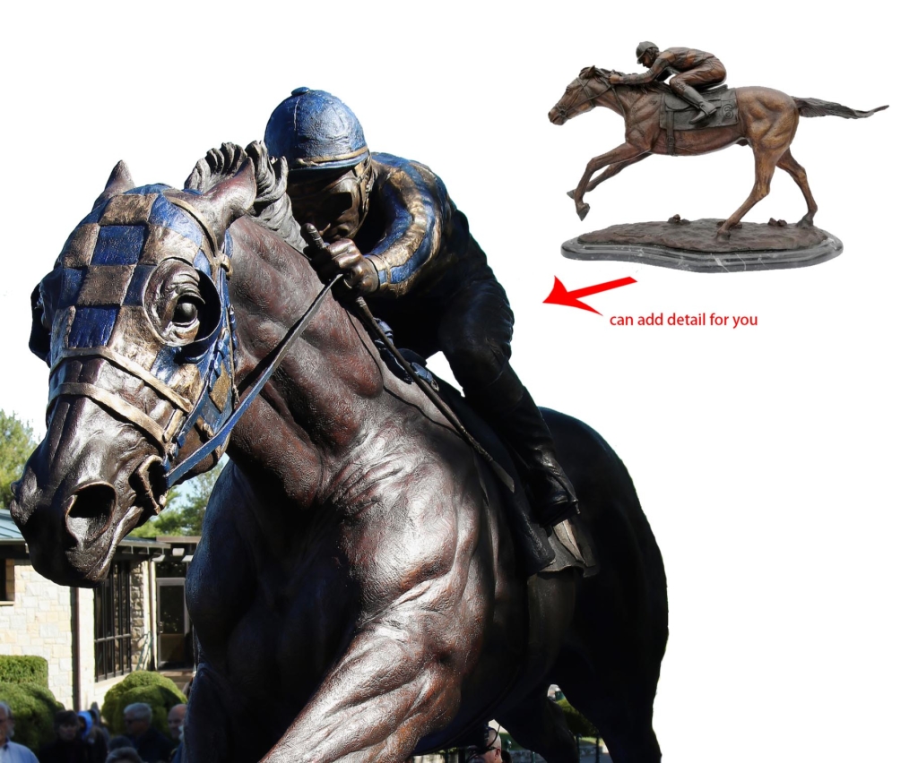 bronze horse racing statues