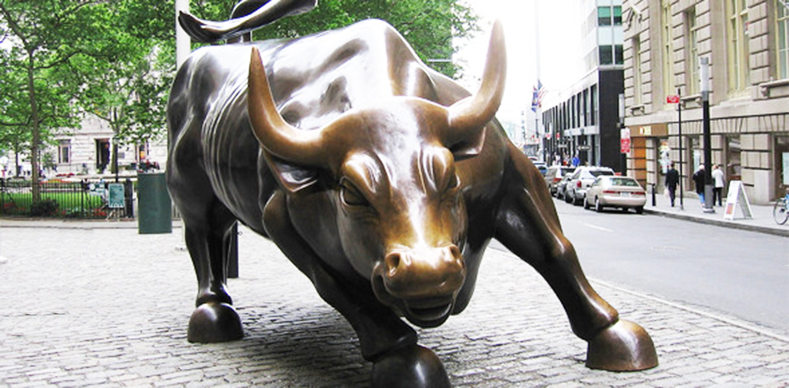 charging bull statue in bronze for sale