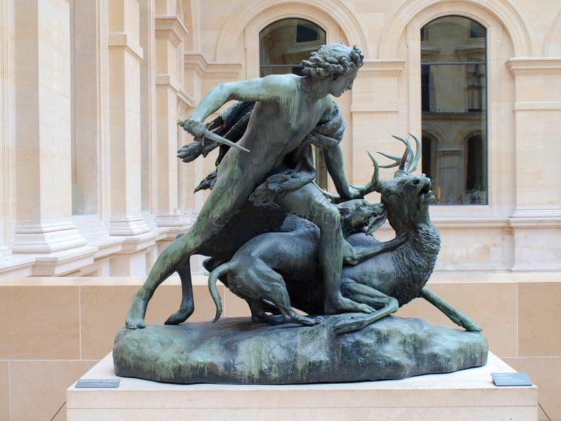 louvre sculptures of ancient greek art hunter killing deer