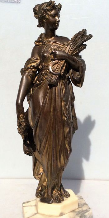 standing Ceres sculpture bronze