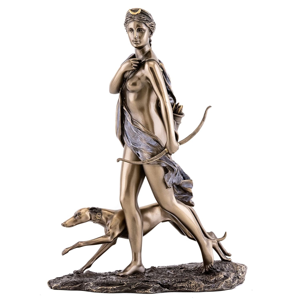 Huntress Ancient Roman Bronze Diana with Dog
